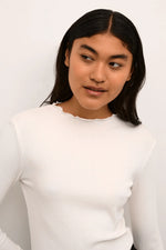 Candace Long Sleeve Tee in Egret
