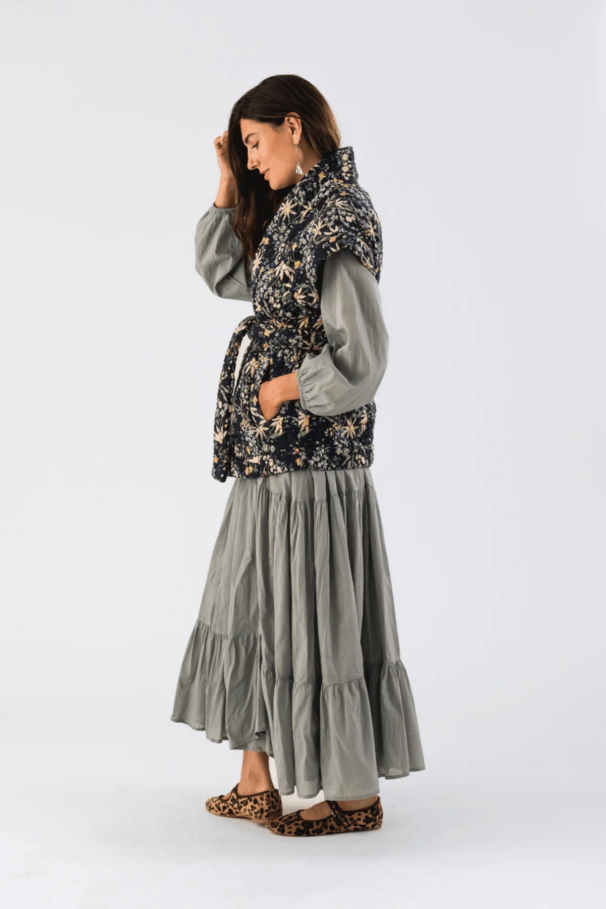 Celia Vest in Flower Print