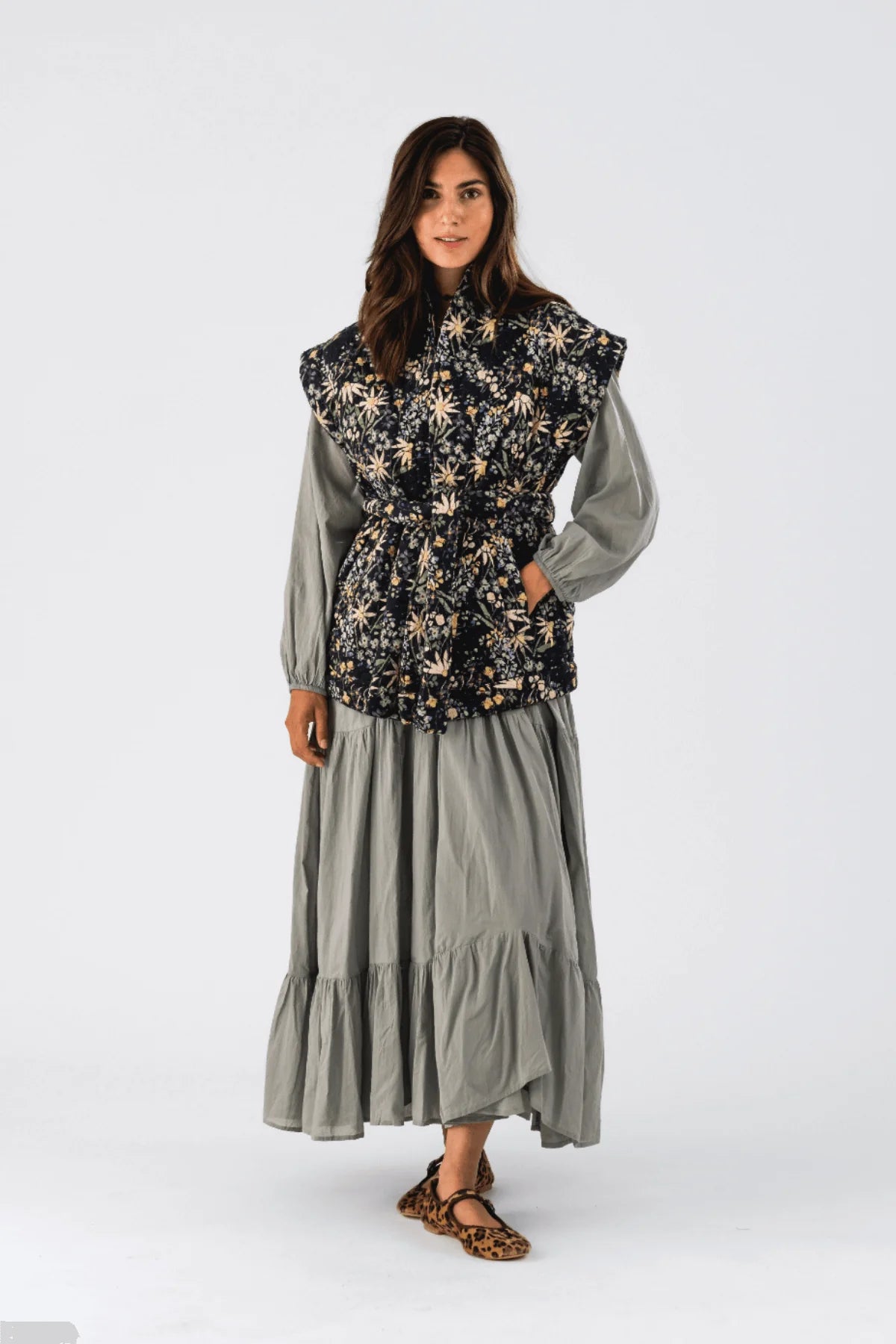 Celia Vest in Flower Print