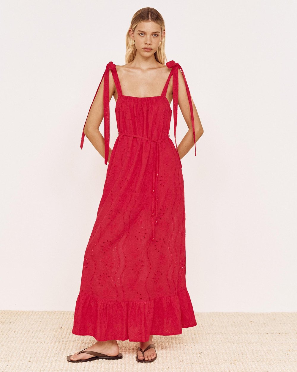 Ines Maxi Sun Dress - Mink Pink