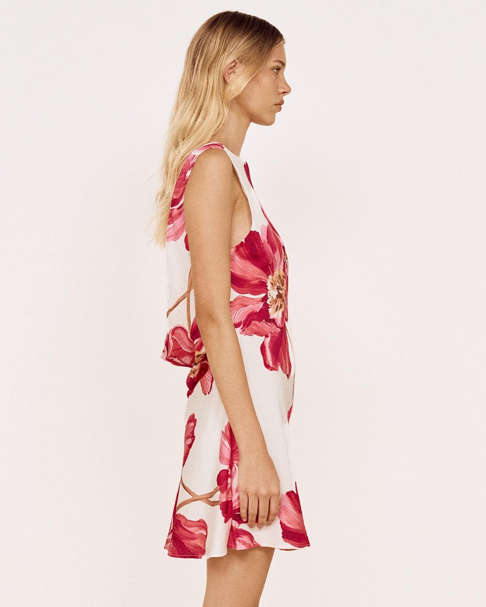 Chloe Bias Mini Dress - Mink Pink