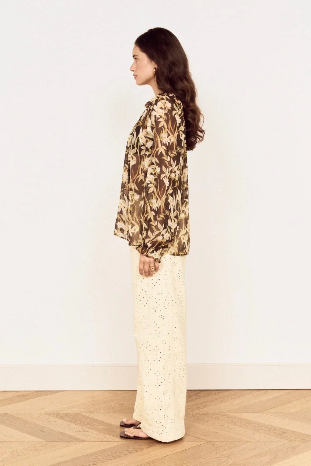 Vega Chiffon Blouse. Mink Pink