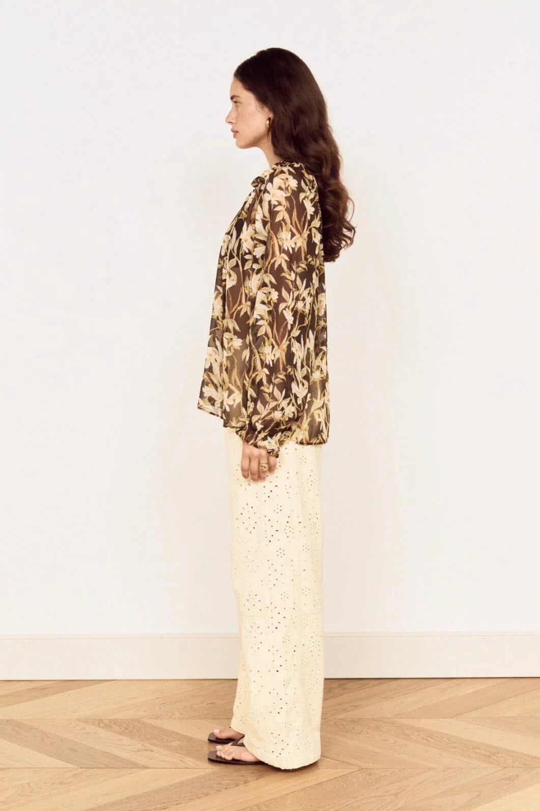 Vega Chiffon Blouse. Mink Pink