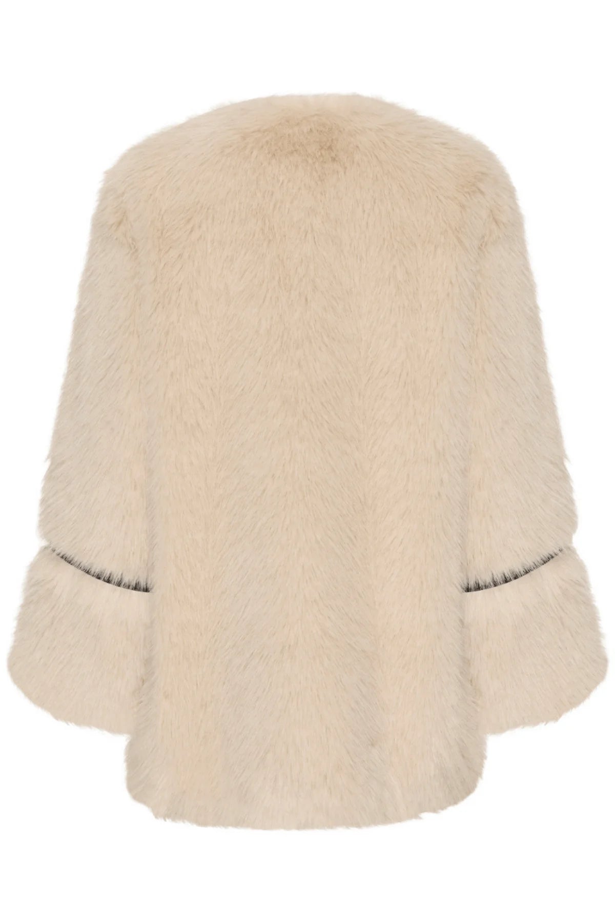 Pearly Fur Coat in Silver Cloud