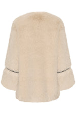 Pearly Fur Coat in Silver Cloud