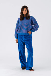 Terry Knit Jumper in Blue