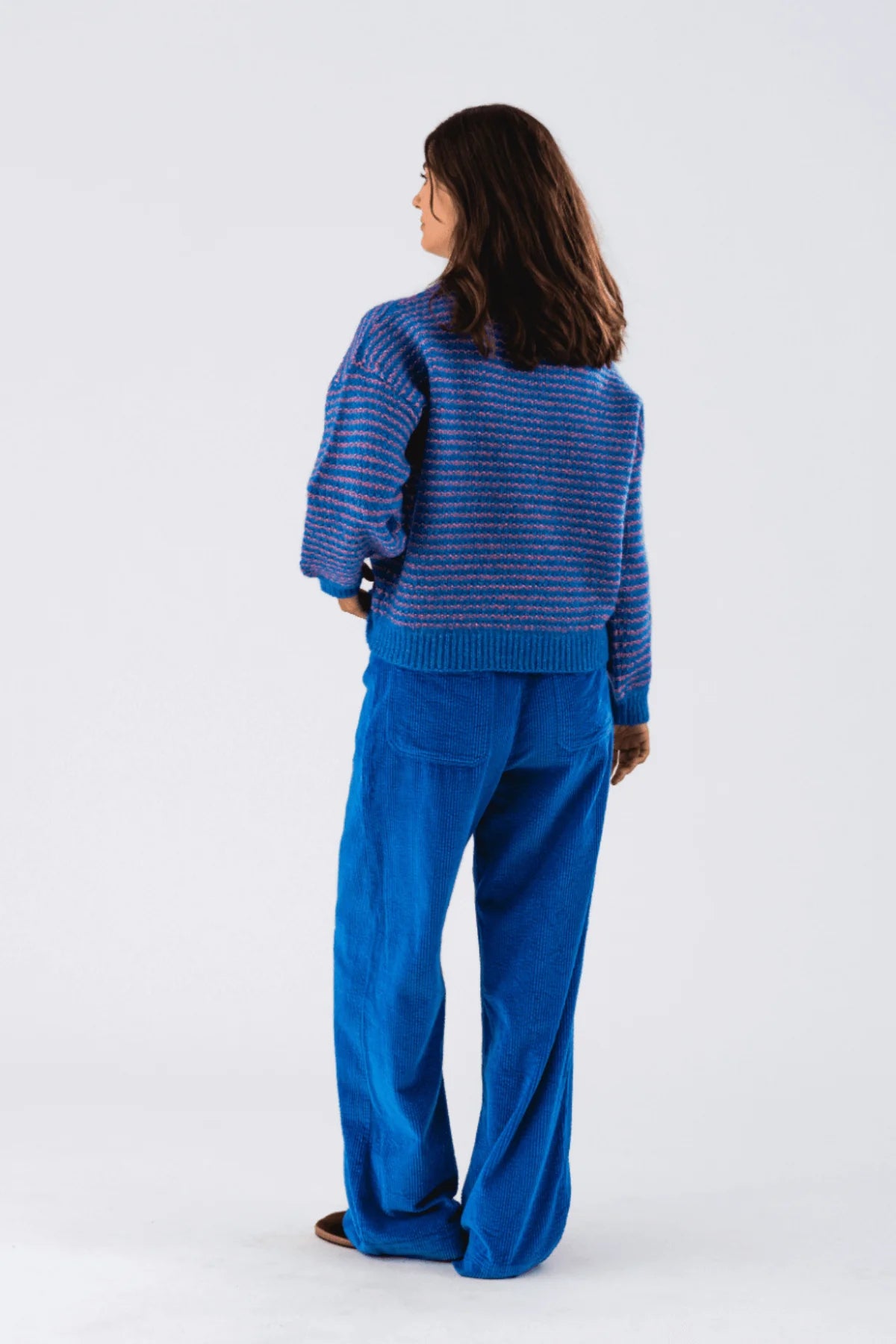 Terry Knit Jumper in Blue