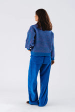 Terry Knit Jumper in Blue