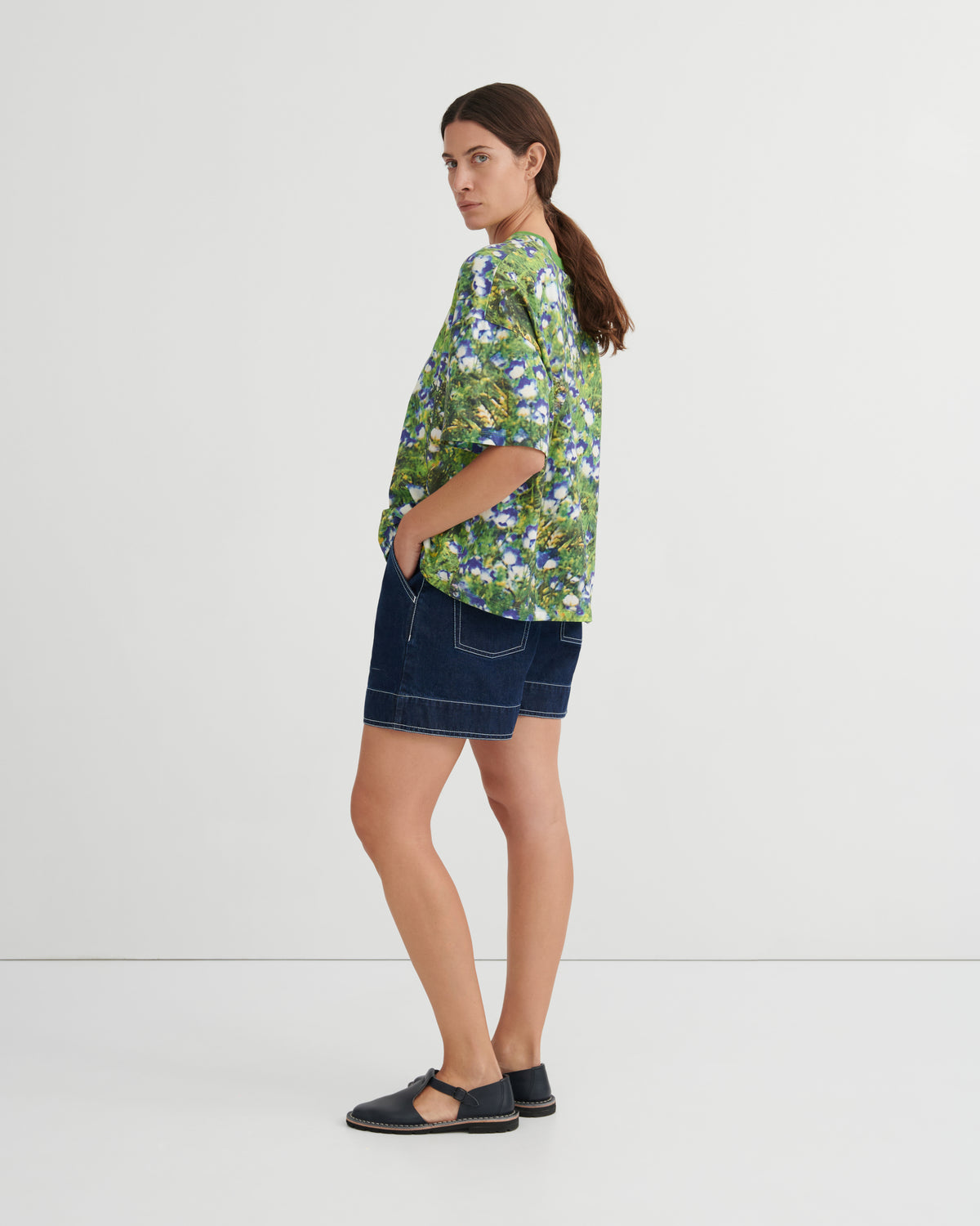Oversized Boxy Tee (Bluebell) - KOWTOW