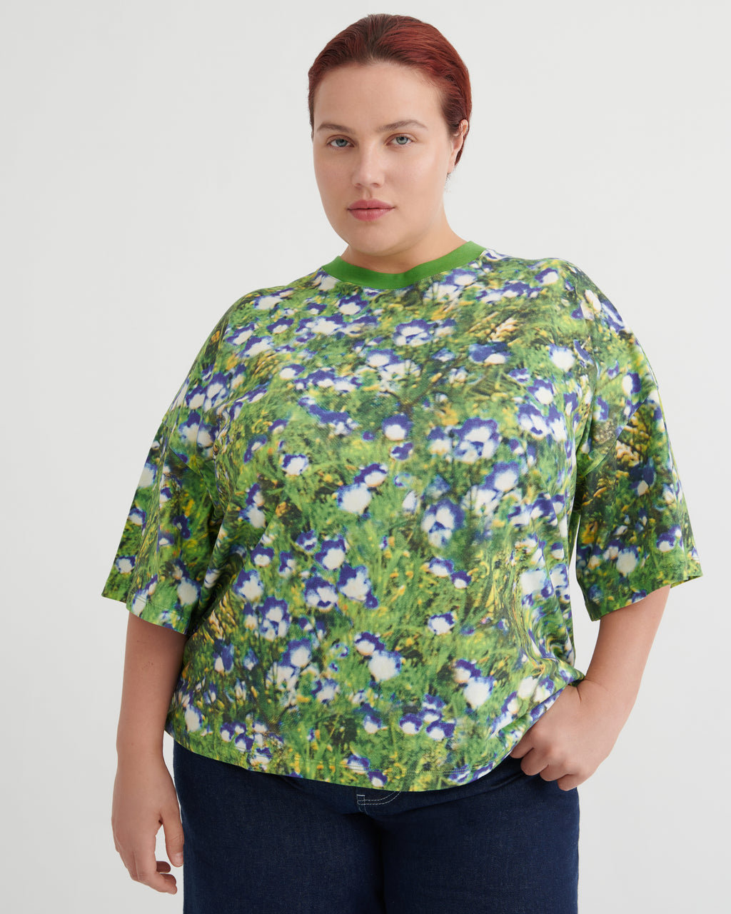 Oversized Boxy Tee (Bluebell) - KOWTOW