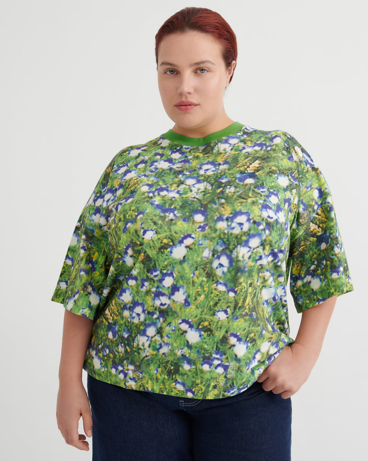 Oversized Boxy Tee (Bluebell) - KOWTOW