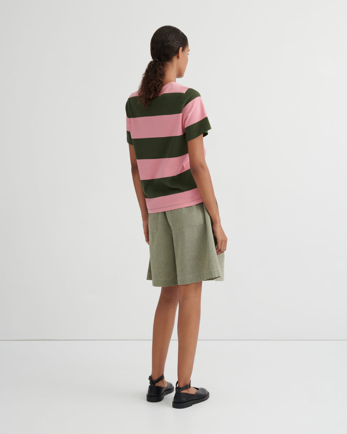 Classic Tee Begonia Stripe - Kowtow