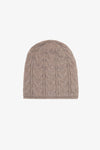 Cable Beanie in Taupe
