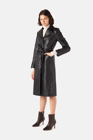 Gene Coat in Black Leather