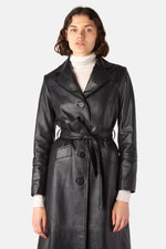 Gene Coat in Black Leather