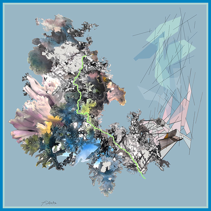 Fabula Large Silk Square in Blush or Sky