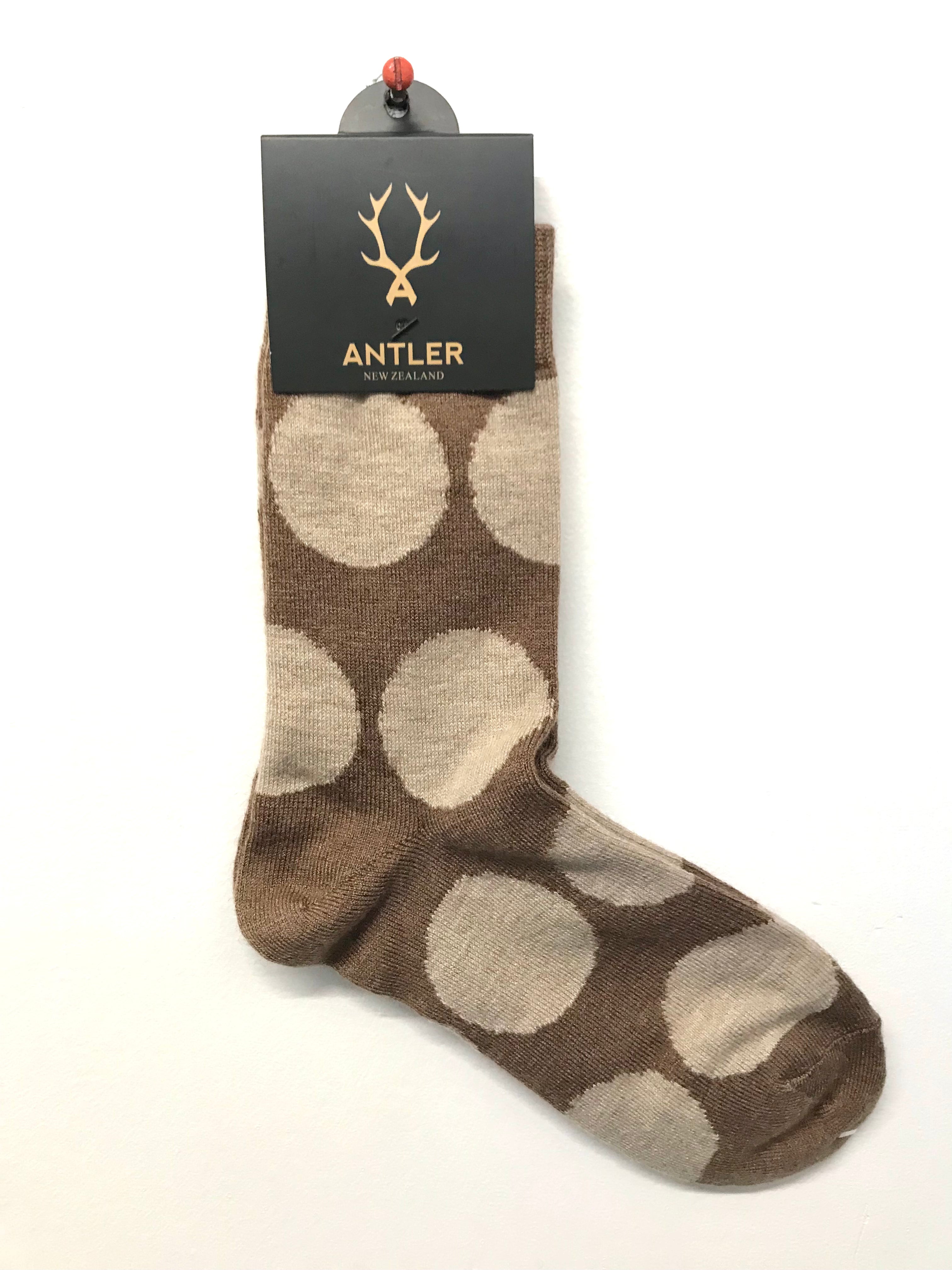 Taupe Spot Socks