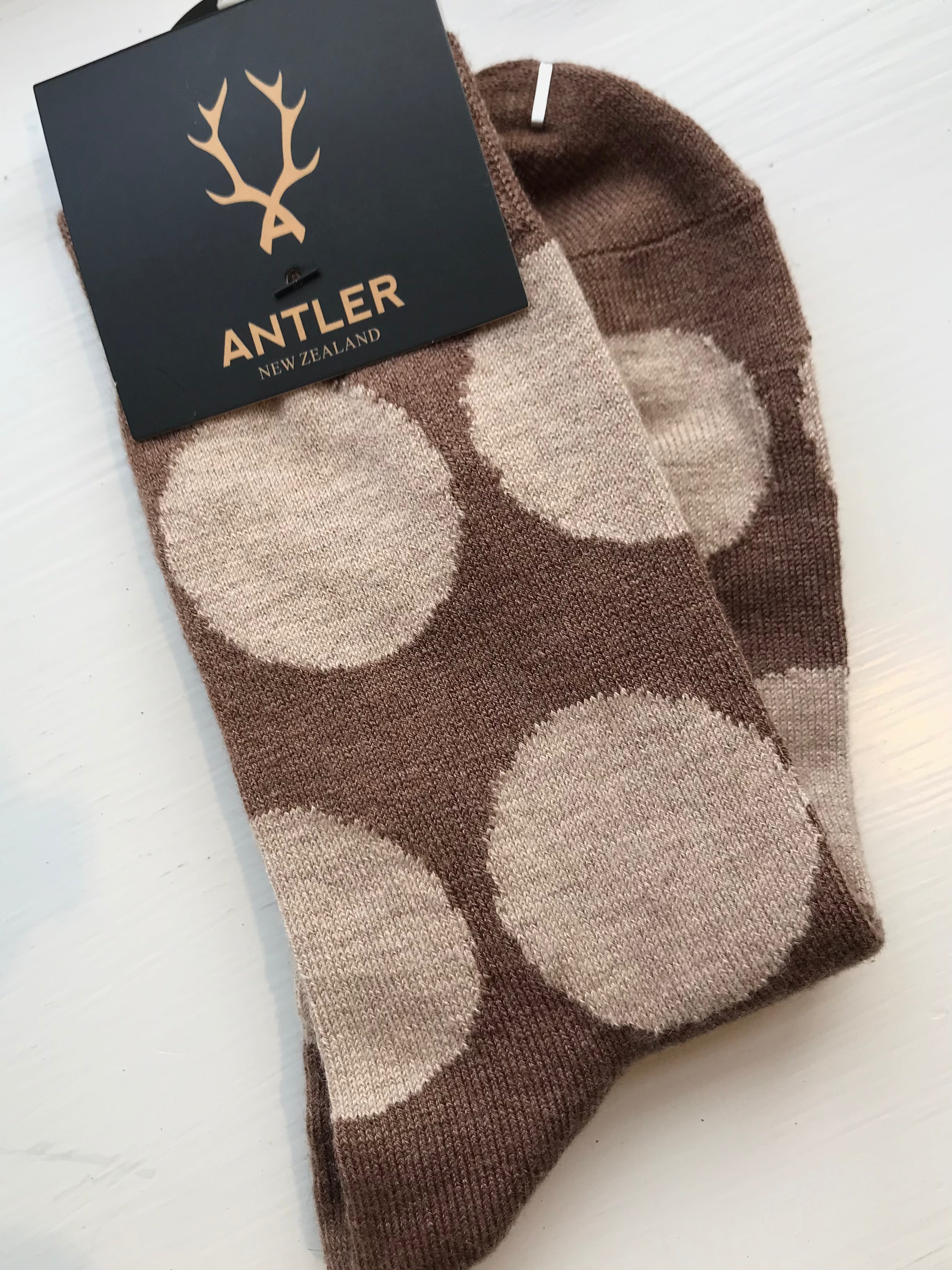 Taupe Spot Socks