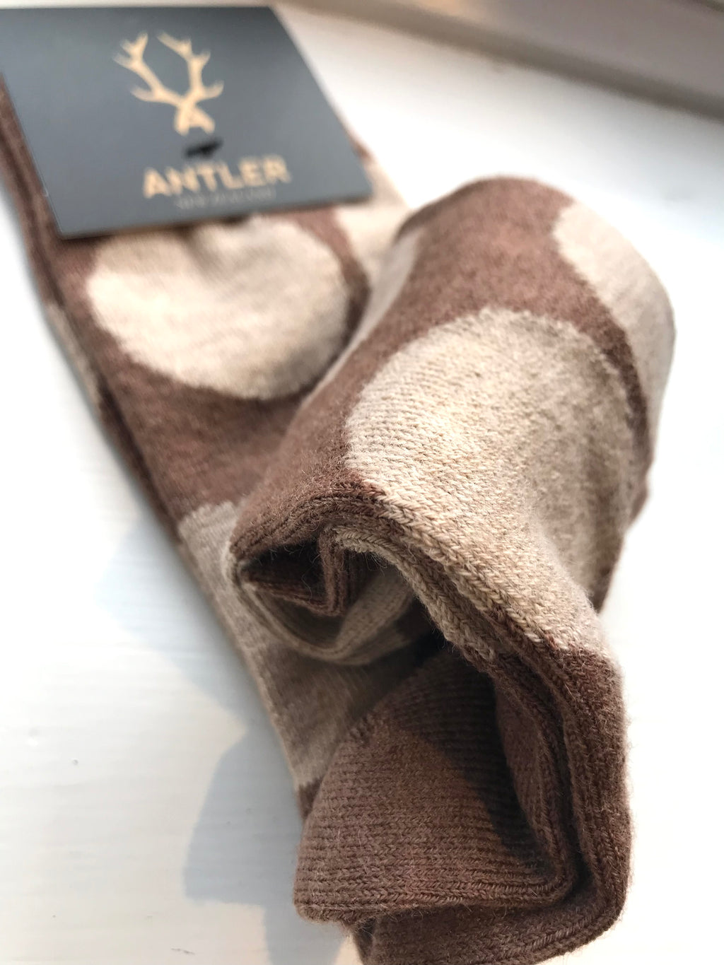 Taupe Spot Socks