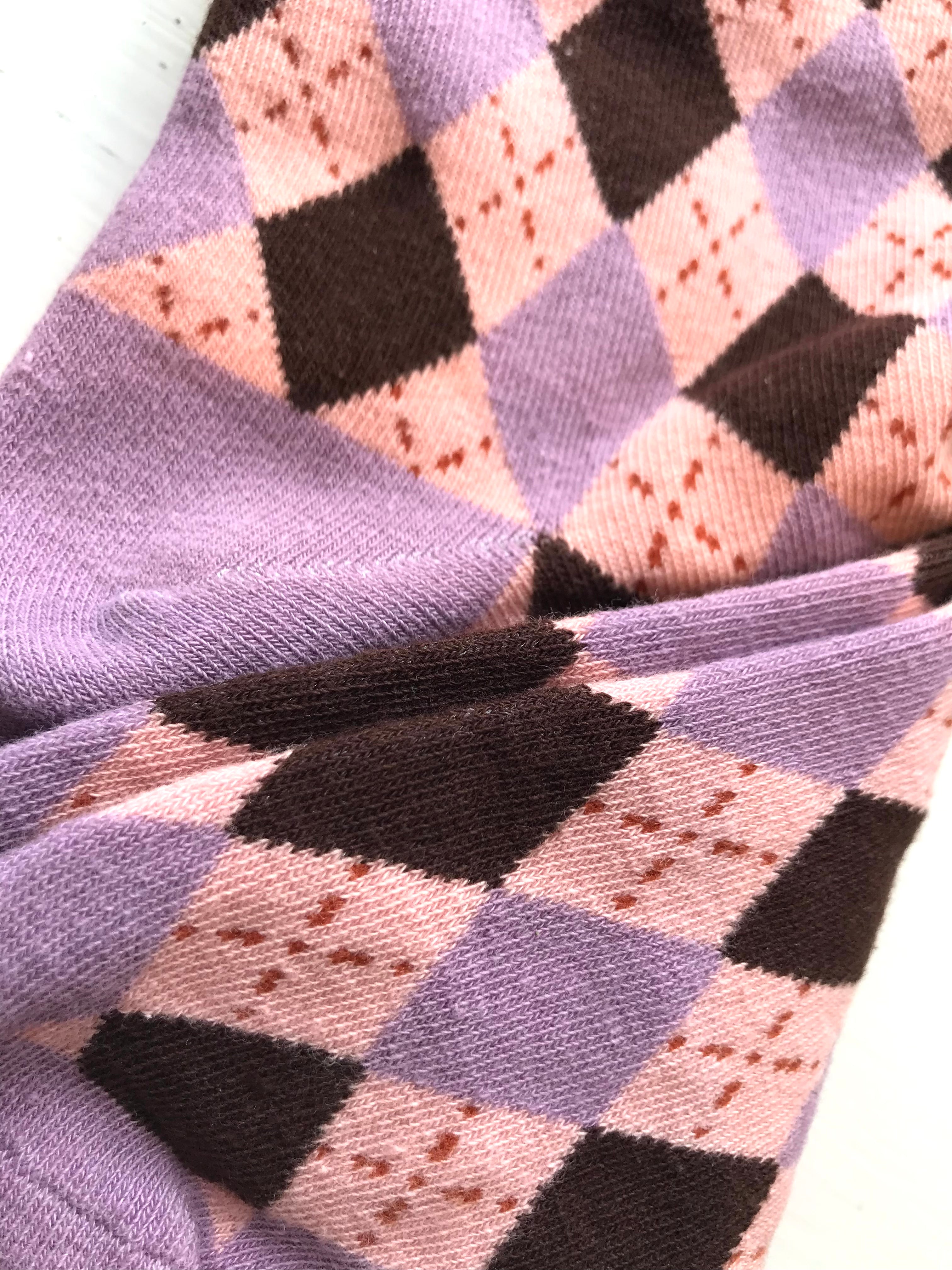 Diamond Sock in Lilac