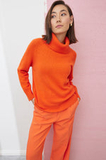 Zeta Raglan Roll Neck in Aperol