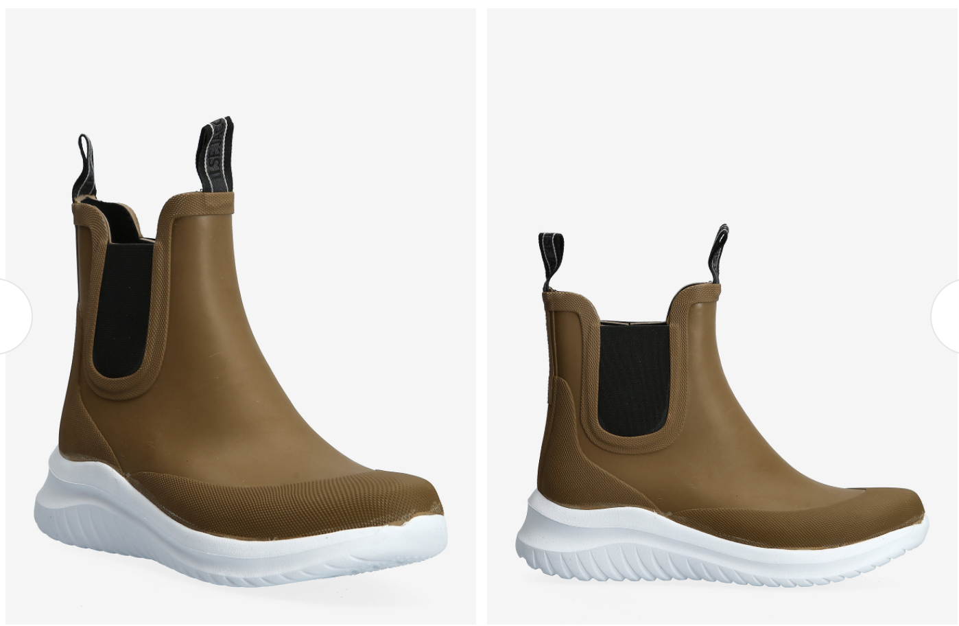 Short Rubber Boots in Otter or Dark Shadow