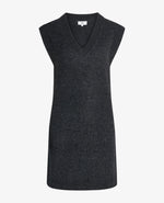 Expressive Knit Tunic Dress in Dark Grey