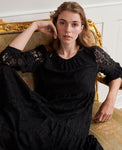 Flower Lace Dress in Black