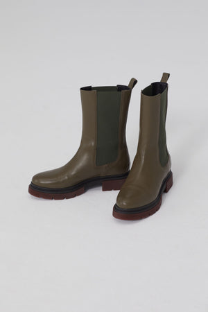 High Chelsea Boot in Olive or Black