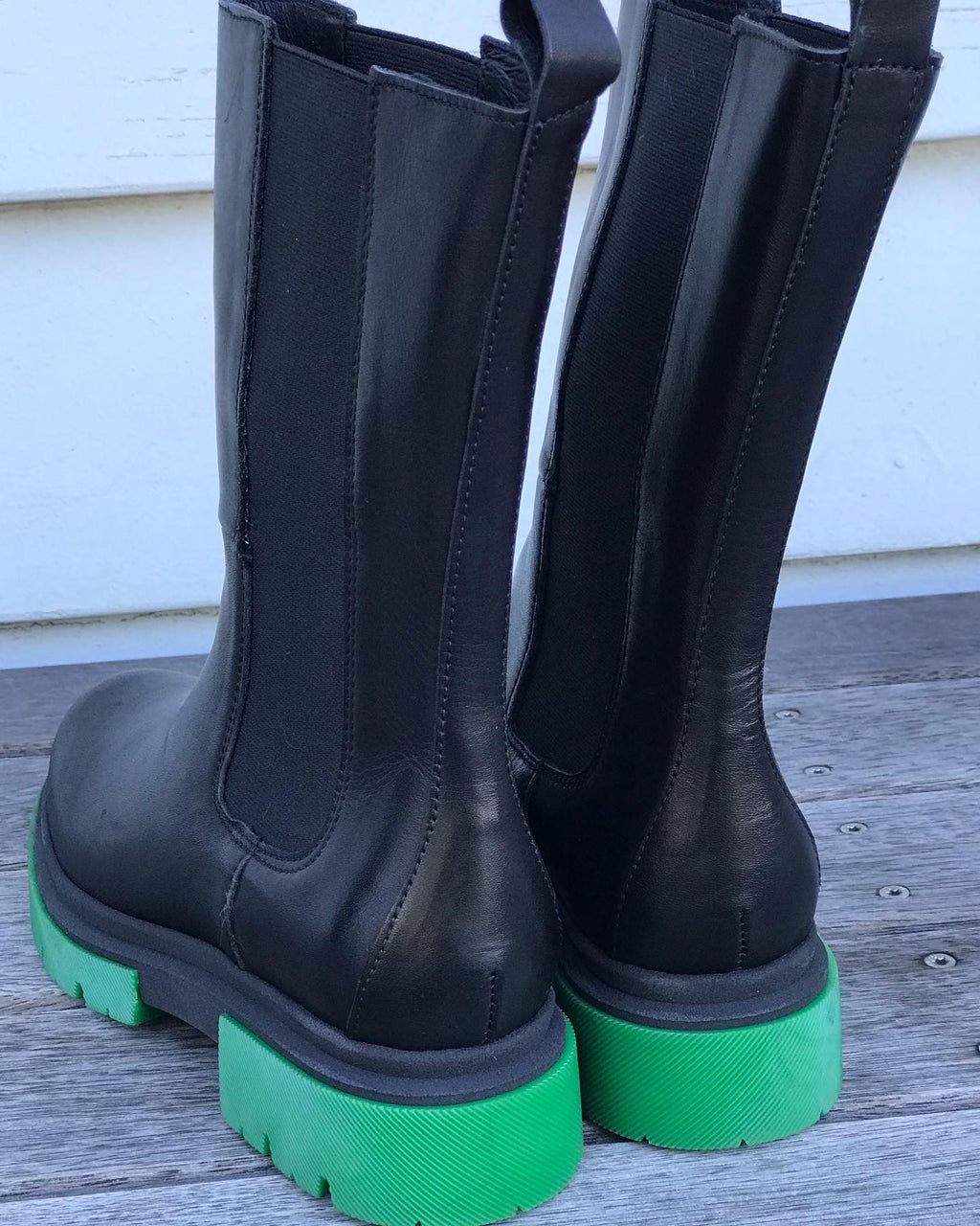 High Chelsea Boot in Olive or Black