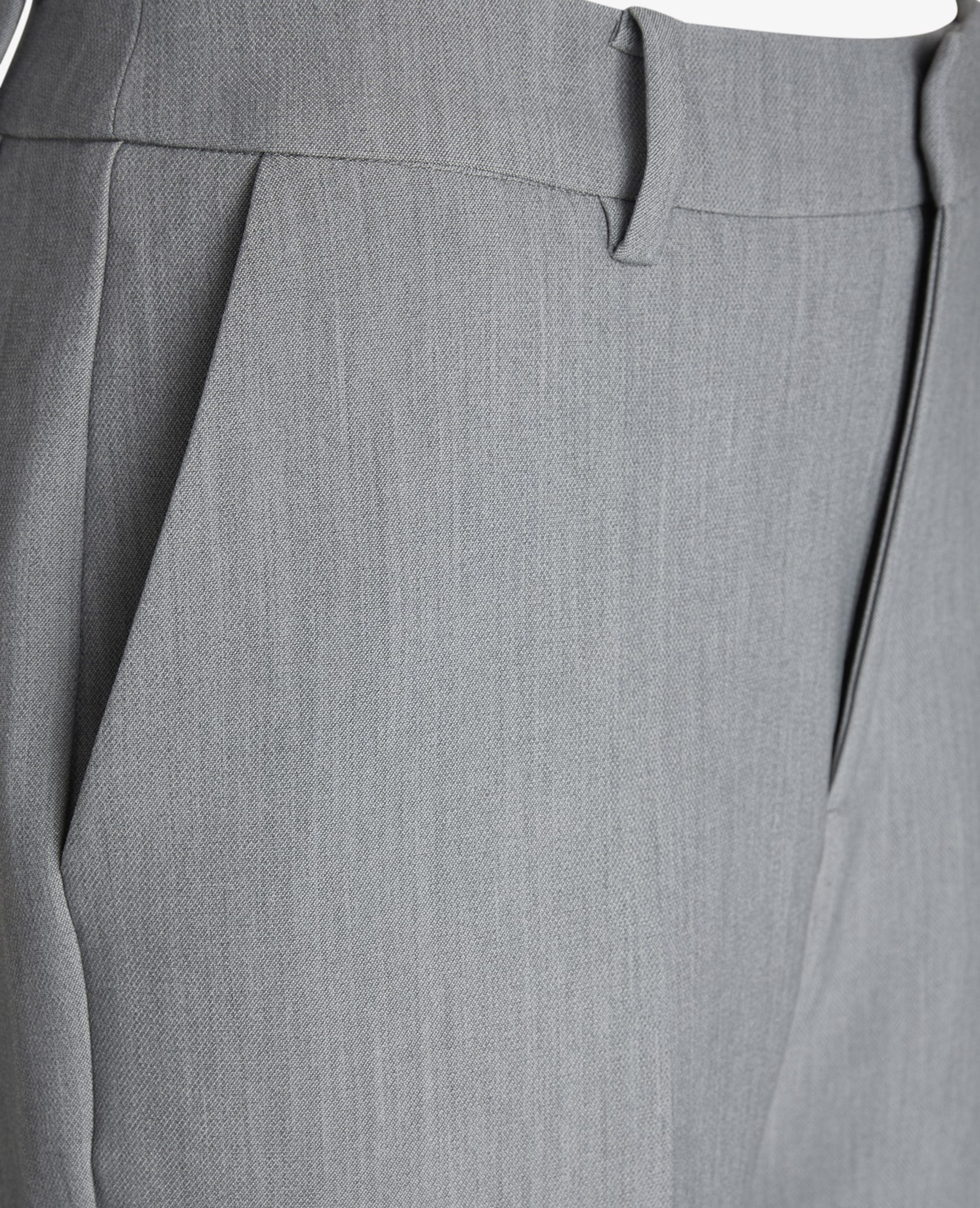 Essential Garbadine Pants in Grey Melange
