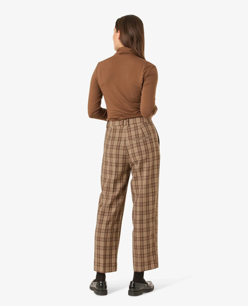Brown Check Trousers